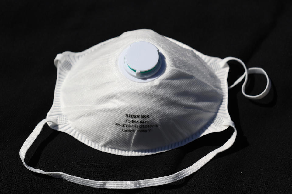 An N95 Particulate Filtering Facepiece. (Icon Sportswire via Getty Images)