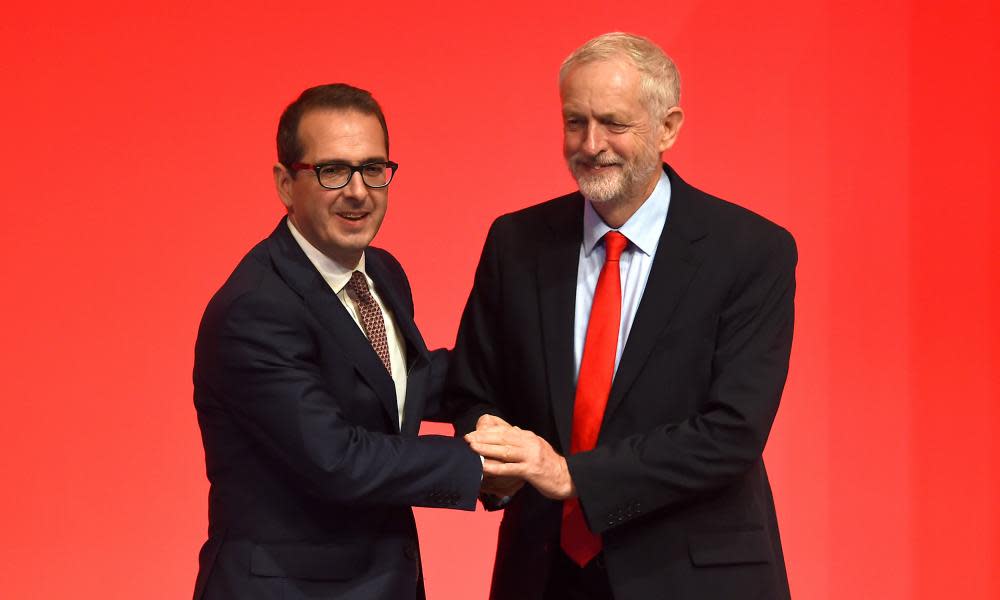 Owen Smith and Jeremy Corbyn during the contest for the Labour leadership in 2016, which they both contested.