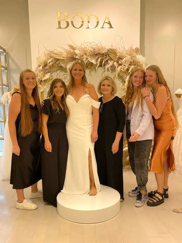 <p>Christine Brown/Instagram</p> Christine Brown poses in the second wedding dress she bought