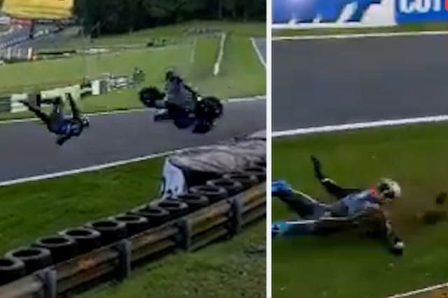 Superbike star cheats death in a 110mph crash