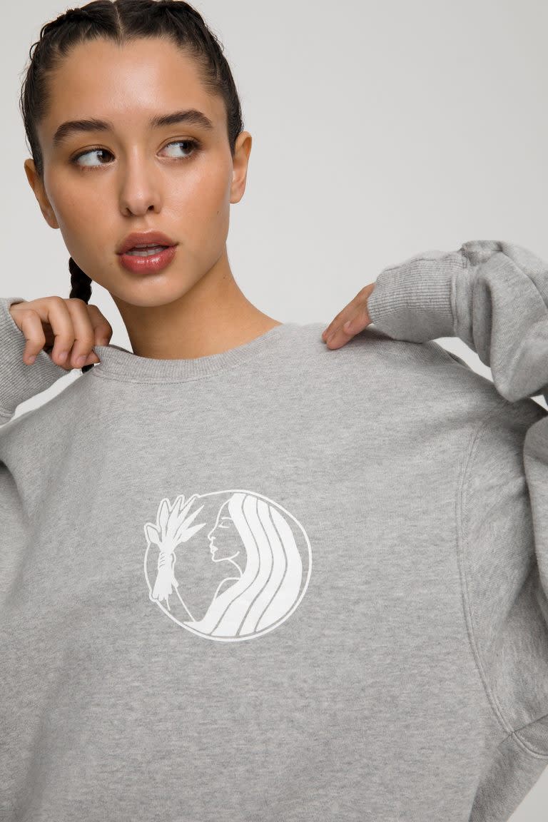 Virgo Zodiac Sweat Set by Good American. Sweatshirt, $124 and sweatpants, $105. 