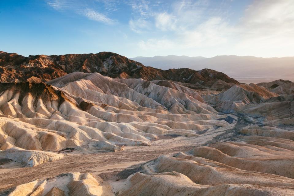 Zabriskie point, Death valley National park, California via Getty Images