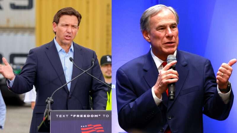 Florida Gov. Ron DeSantis and Texas Gov. Greg Abbott