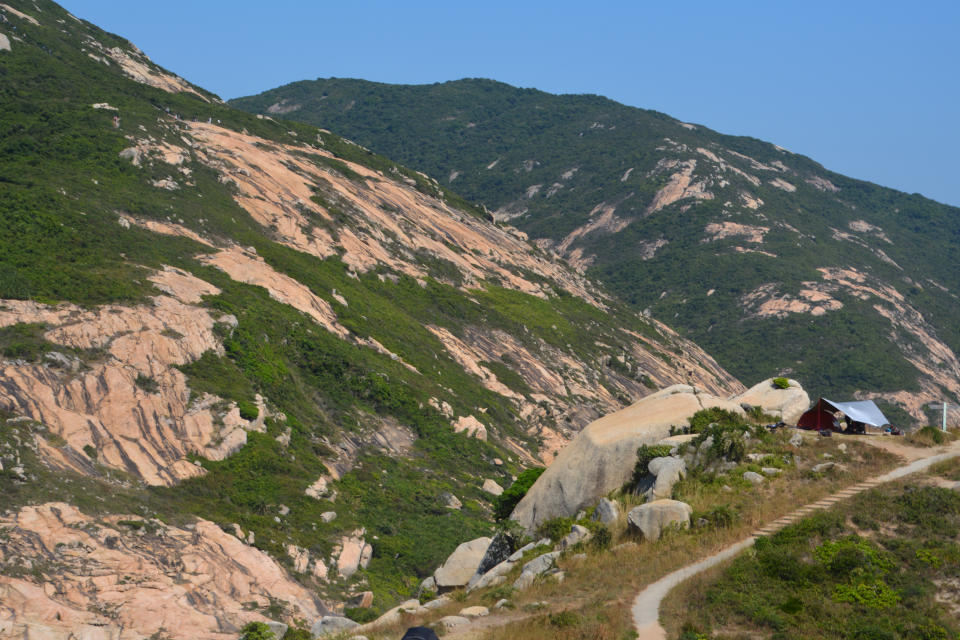 The famous tortoise rock in Po Toi, an island notable for interesting rock formations, Hong Kong