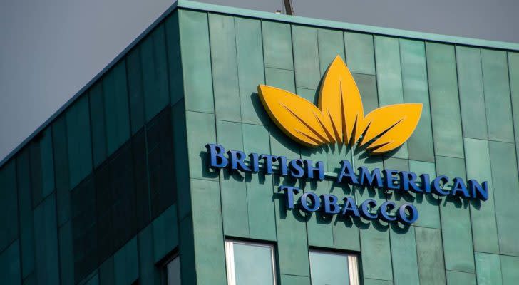 British American Tobacco (BTI) logo on a building