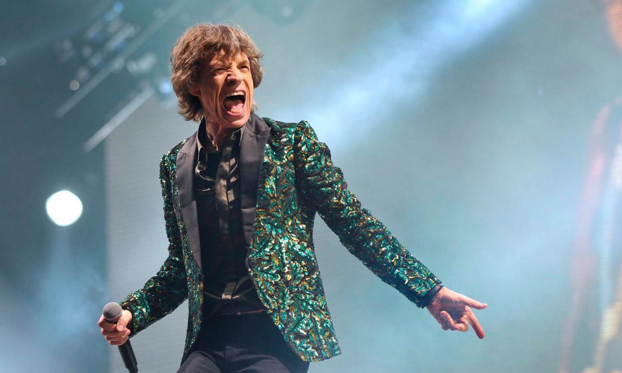 <span>The Rolling Stones at Glastonbury Pyramid Stage in 2013, as featured on 60 Songs: BBC Two at 60.</span><span>Photograph: Unknown/BBC</span>