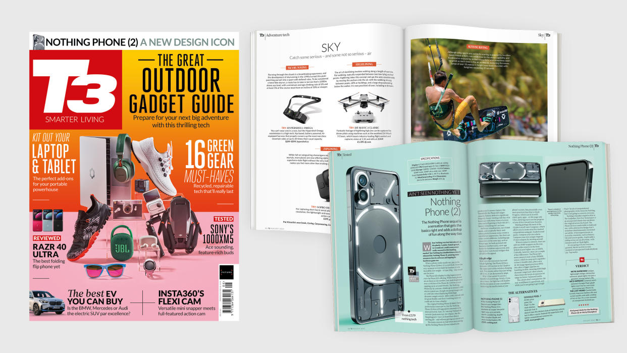  The cover of T3 350, featuring the coverline 'The Great Outdoor Gadget Guide'. 