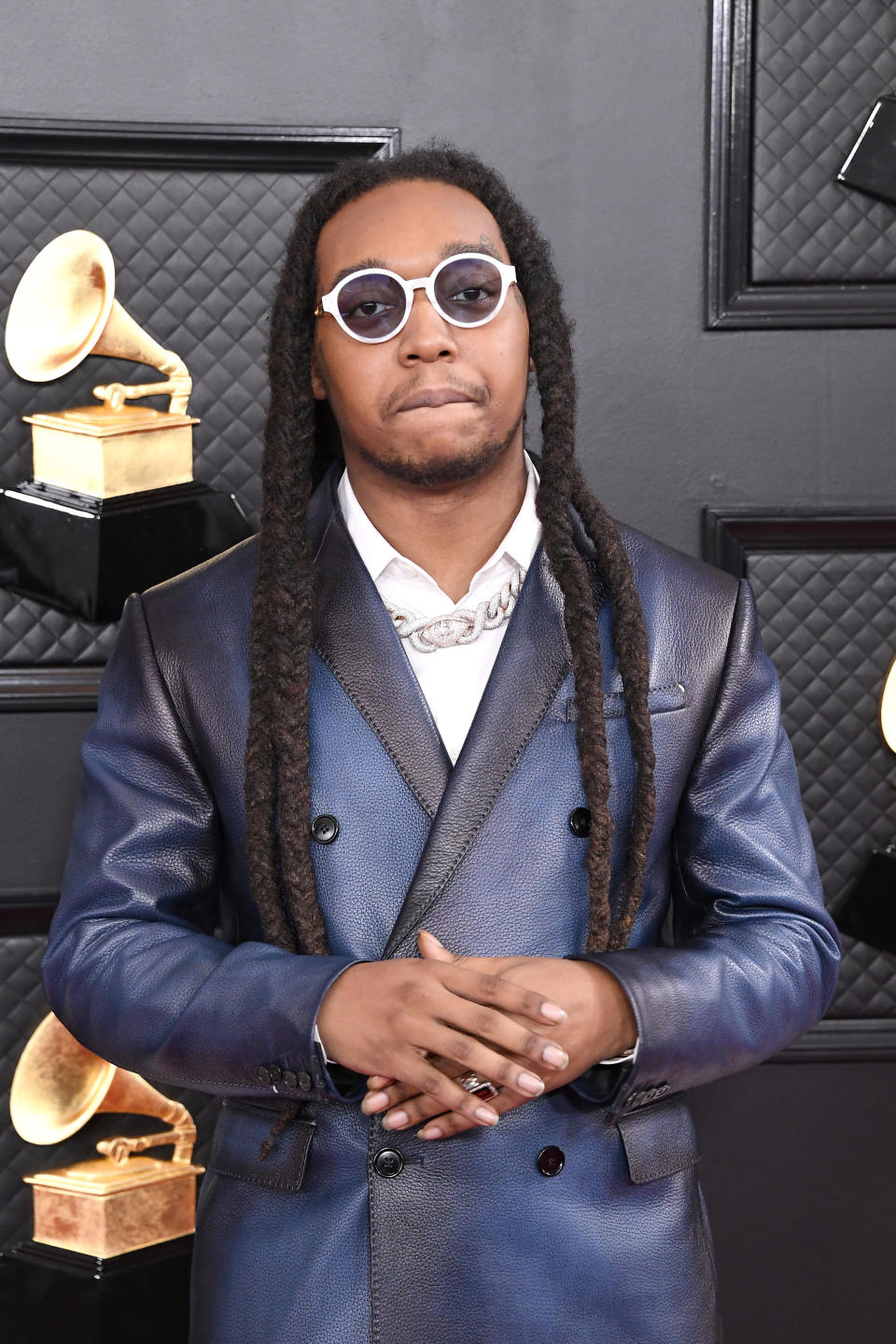 Takeoff posing at the Grammys