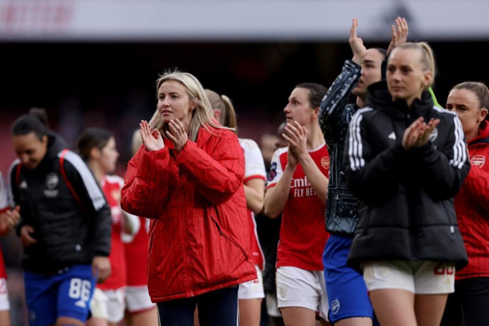 Leah Williamson was not invovled as Arsenal defeated Manchester United  (Getty Images)