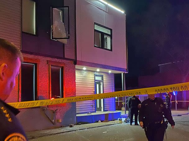 PHOTO: Investigators mark the scene of shooting in Pittsburgh, in the early hours of April 17, 2022. (Pittsburgh Public Safety)