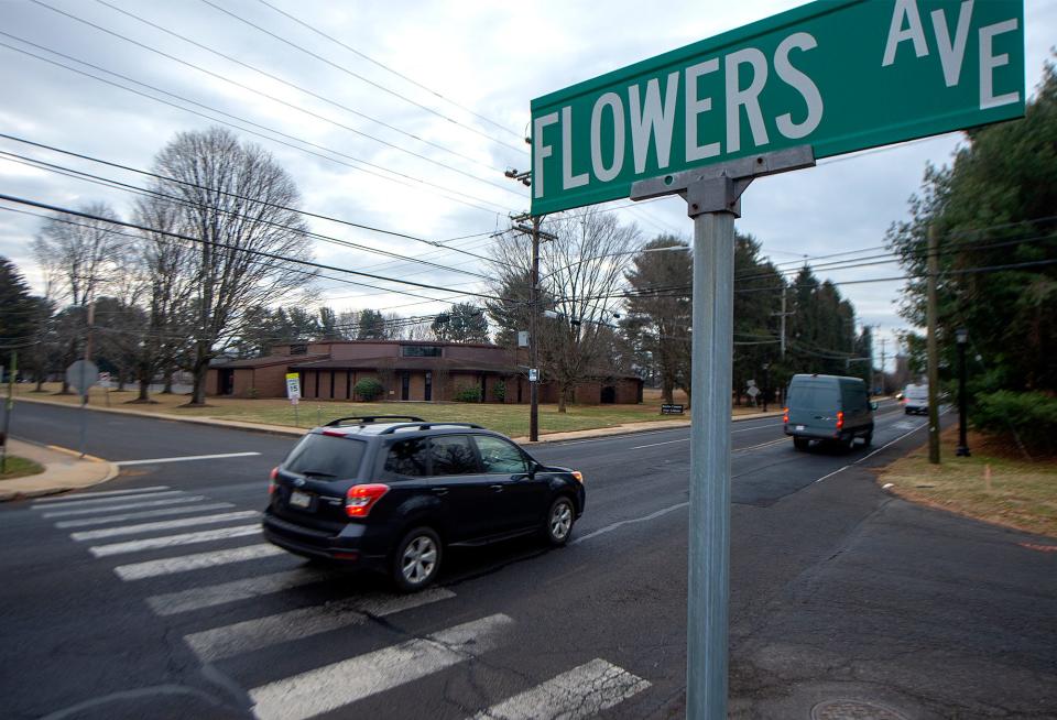 View of the intersection of Route 413 at Flowers Avenue, in Langhorne, on Tuesday, Jan. 25, 2022.