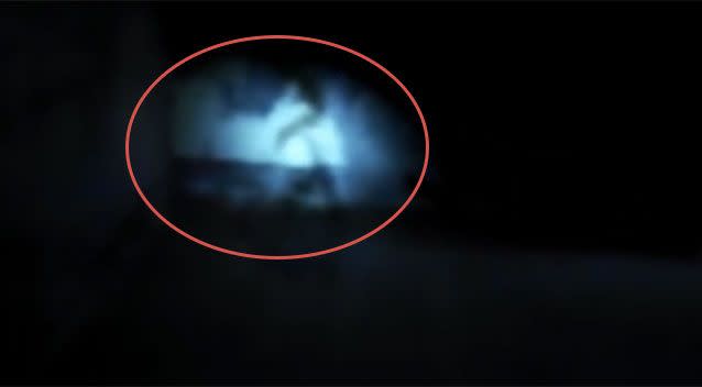 A figure seems to appear in the original clip. Source: YouTube/ Gora Coti