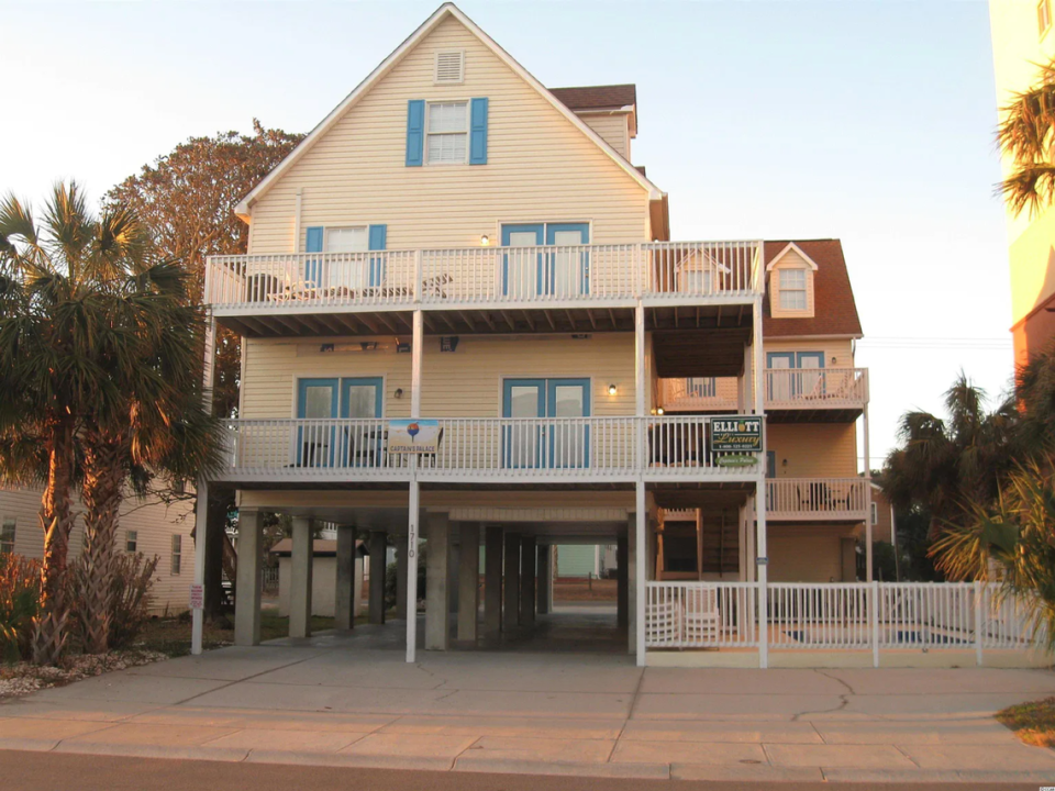 The home on 1710 S Ocean Blvd. sold for $1,475,000. It serves as an ocean view vacation rental, and is rented out by Elliot Realty Luxury Rentals.