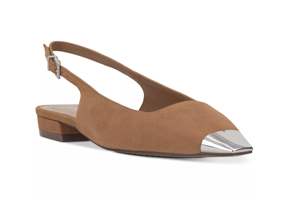  Sellyn Slingback Capped-Toe Flats