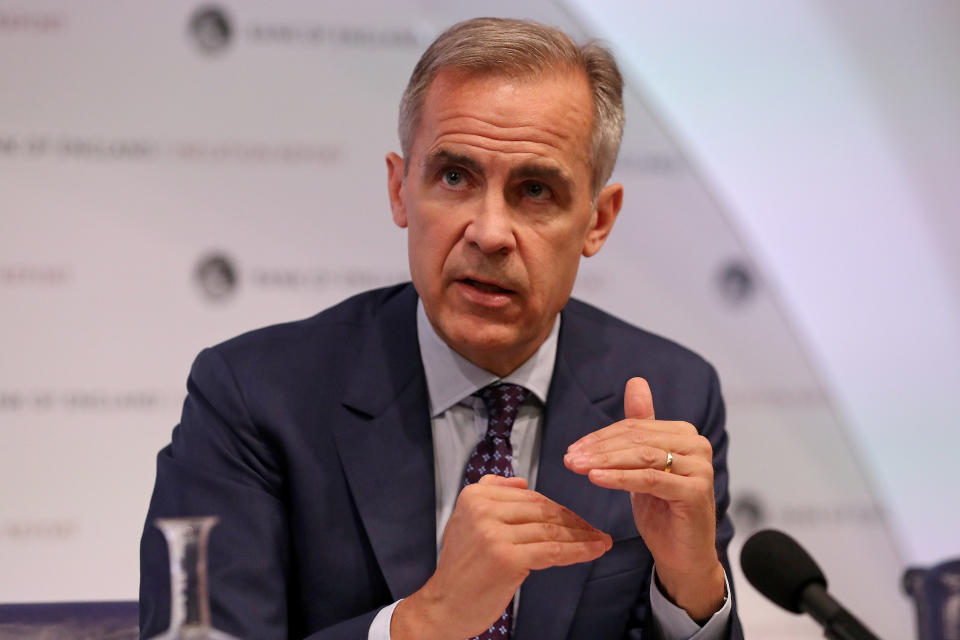 Mark Carney, Bank of England governor, explains the rationale behind raising interest rates to 0.75% on Thursday. Photograph: Reuters