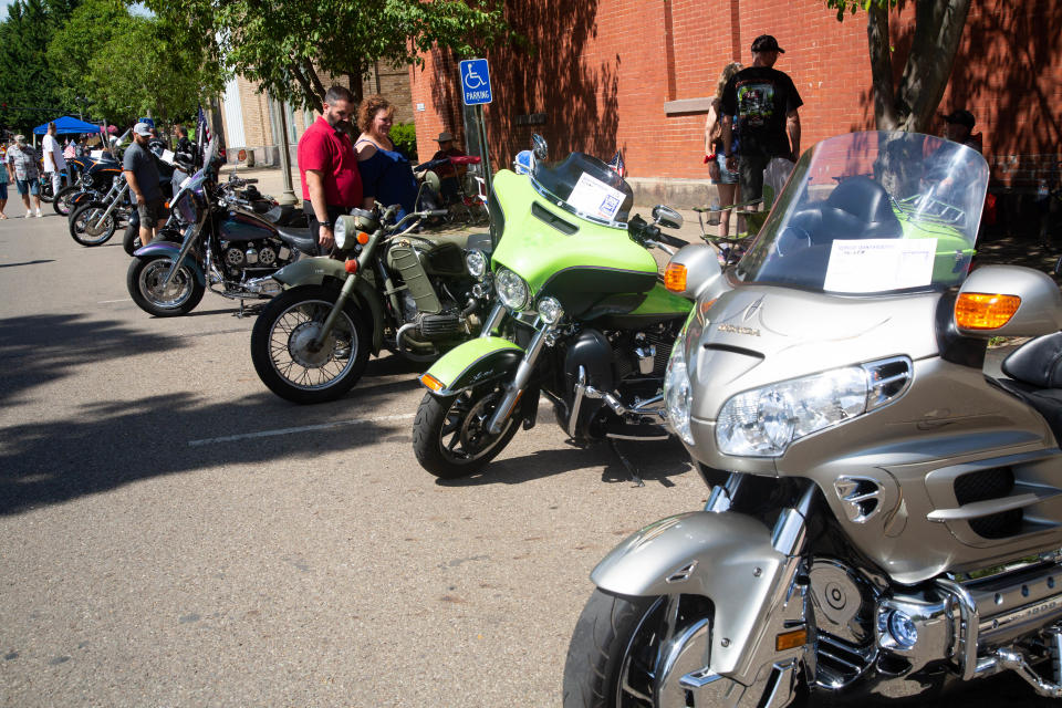 The car and bike show also included food vendors, merchandise vendors along with artisans and crafters, Blathmac Magic and Reptile Show, My Cars Radio Band and the Coshocton Fire Department's new ladder truck. Proceeds benefited the Coshocton Chapter of Blue Star Mothers.