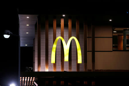 The logo of a McDonald's restaurant is seen in Bordeaux, France, June 18, 2018. Picture taken June 18, 2018. REUTERS/Regis Duvignau