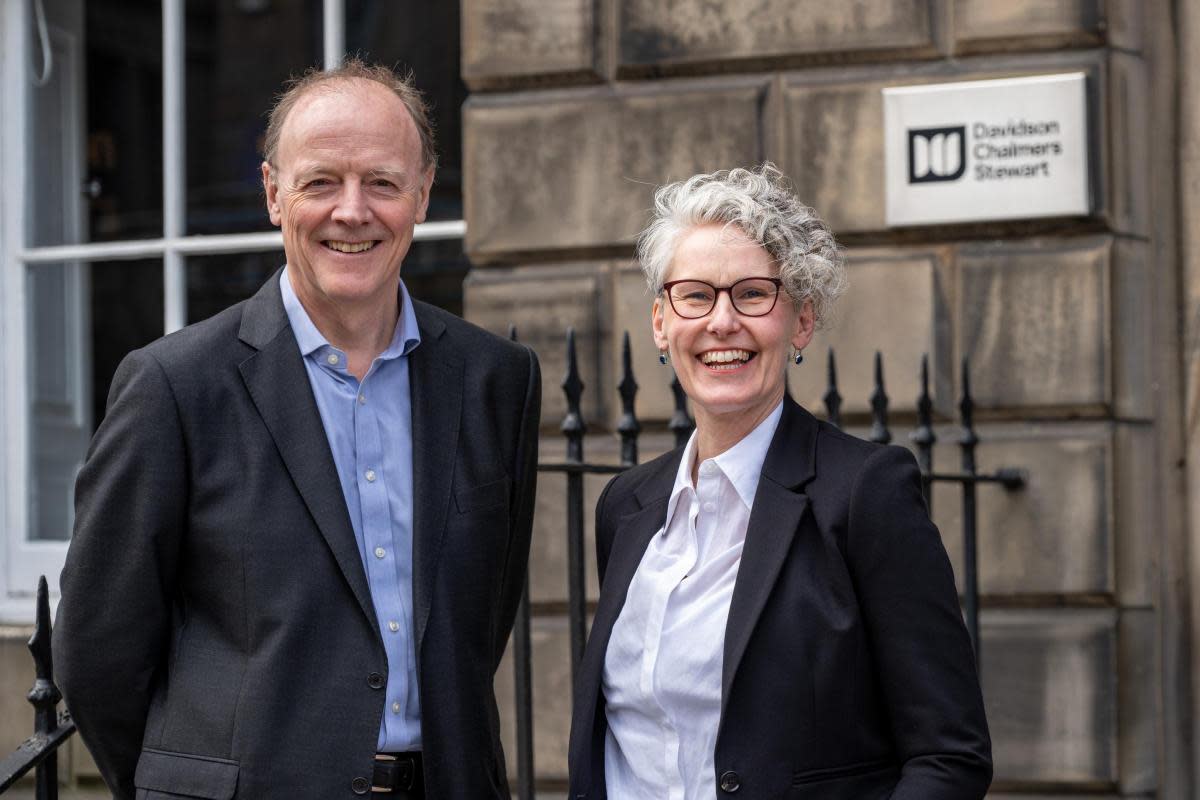 Andrew Chalmers is handing over to Laura Irvine after more than 30 years as managing partner <i>(Image: Davidson Chalmers Stewart)</i>