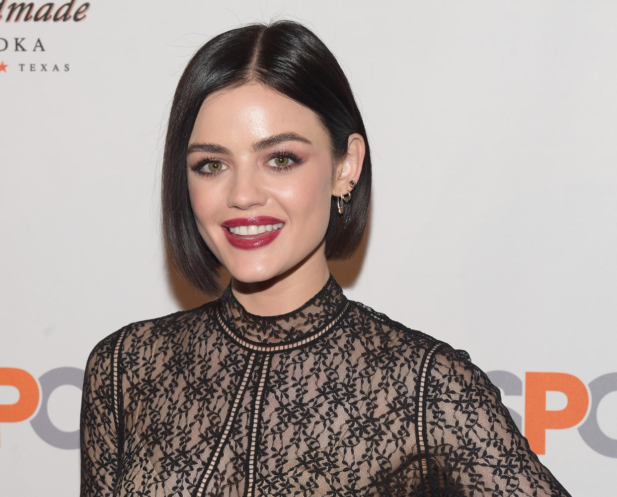 Lucy Hale used one of those insane bubble masks, and she looked like a beautiful alien