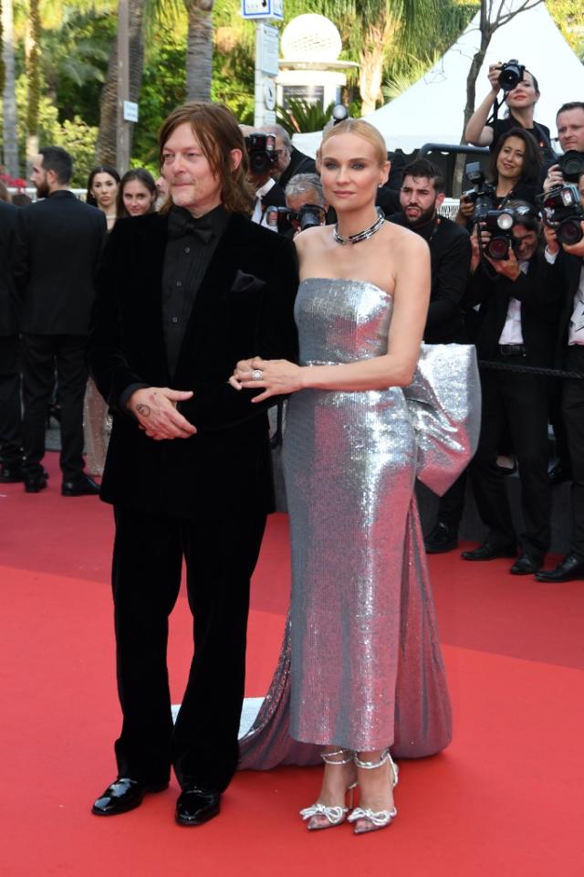 Diane Kruger is Wrapped in Silver Gown and Crystal PVC Pumps at Cannes Film  Festival 2022