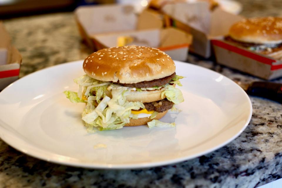 Big Mac with lots of lettuce