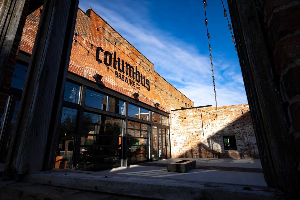 Feb 21, 2023; Columbus, Ohio, United States;  Columbus Brewing Company’s newly opened beer hall in Franklin Park. Mandatory Credit: Joseph Scheller-The Columbus Dispatch