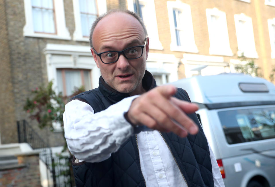 Dominic Cummings, special advisor for Britain's Prime Minister Boris Johnson, leaves his home in London, Britain, August 20, 2019. REUTERS/Hannah McKay