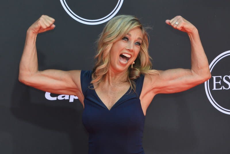 Denise Austin attends the 27th annual ESPY Awards at the Microsoft Theater in Los Angeles on July 10, 2019. The fitness guru turns 67 February 13. File Photo by Jim Ruymen/UPI