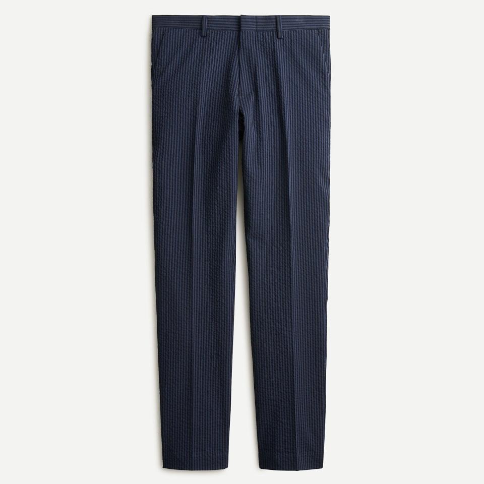 Ludlow Slim-Fit Unstructured Pant in Stretch Seersucker