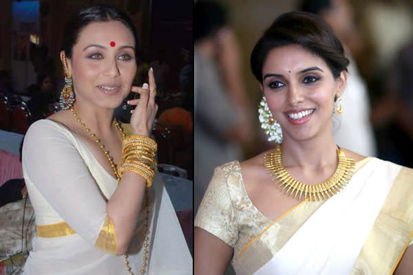 white saree asin and rani mukerji South Indian Silk Sarees