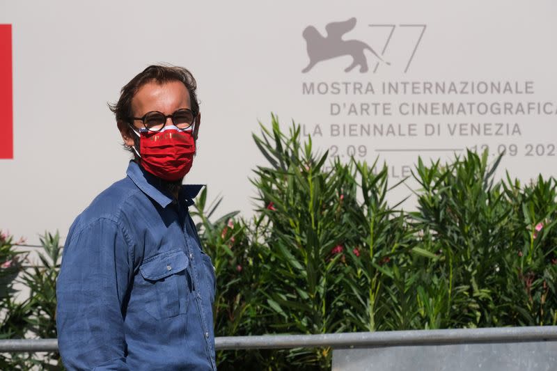 Director Andrea Segre arrives at the Lido of Venice during the 77th Venice International Film Festival, the first major international film festival held since the coronavirus disease (COVID-19) outbreak, in Venice