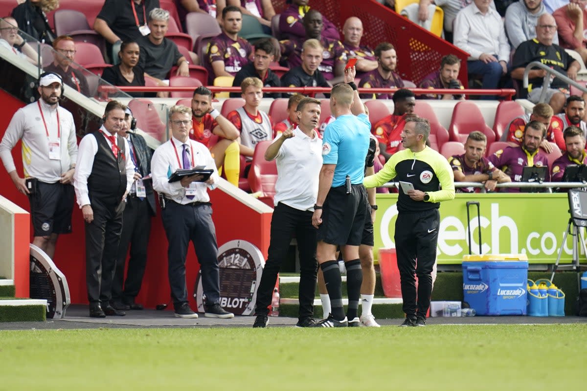 Jesse Marsch was sent off (Andrew Matthews/PA) (PA Wire)