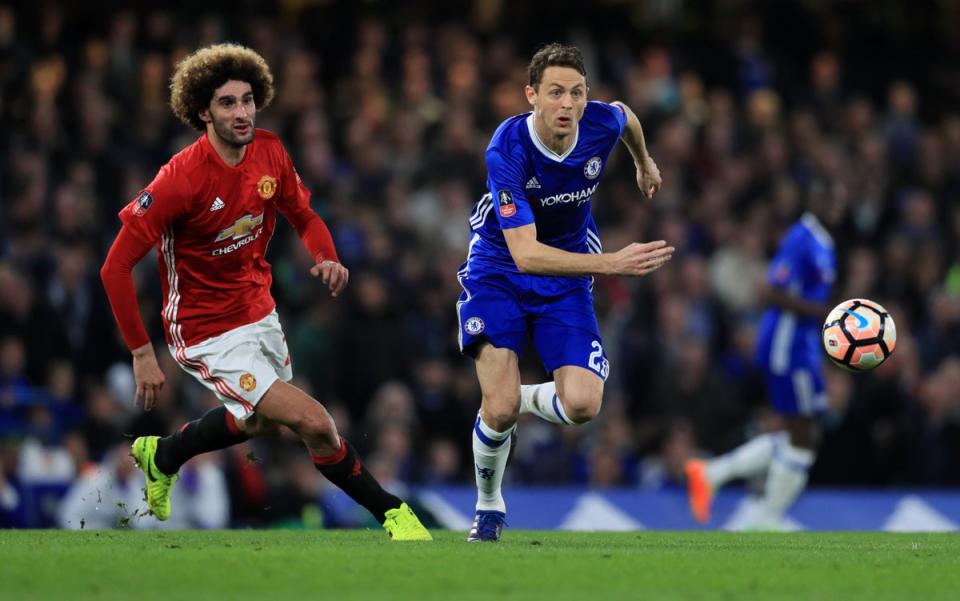 Nemanja Matic, right, won two Premier League titles with Chelsea before joining Manchester United in 2017 (Adam Davy/PA) (PA Archive)