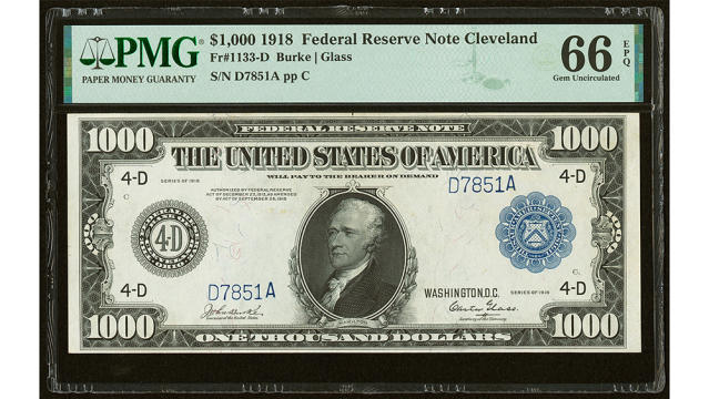 Rare $1,000 Bill Sells for Over $2 Million