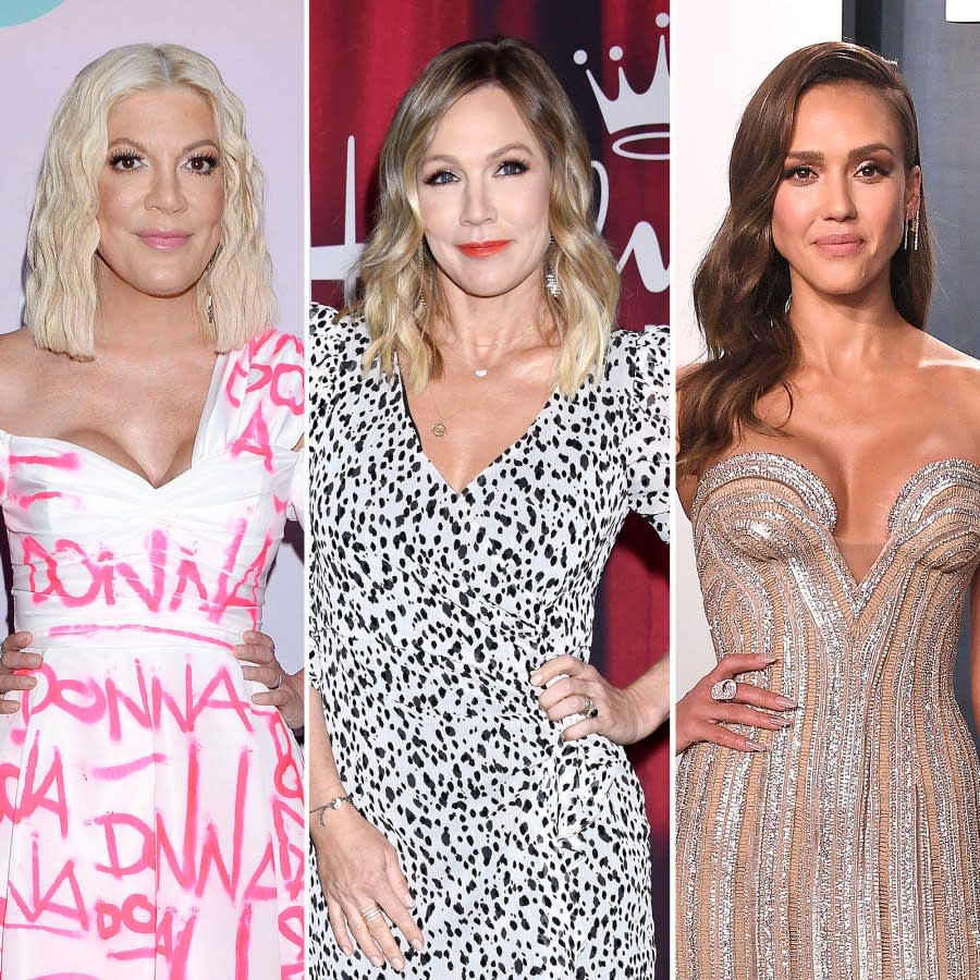 Tori Spelling and Jennie Garth React to Jessica Alba Beverly Hills 90210 No Eye Contact Claim