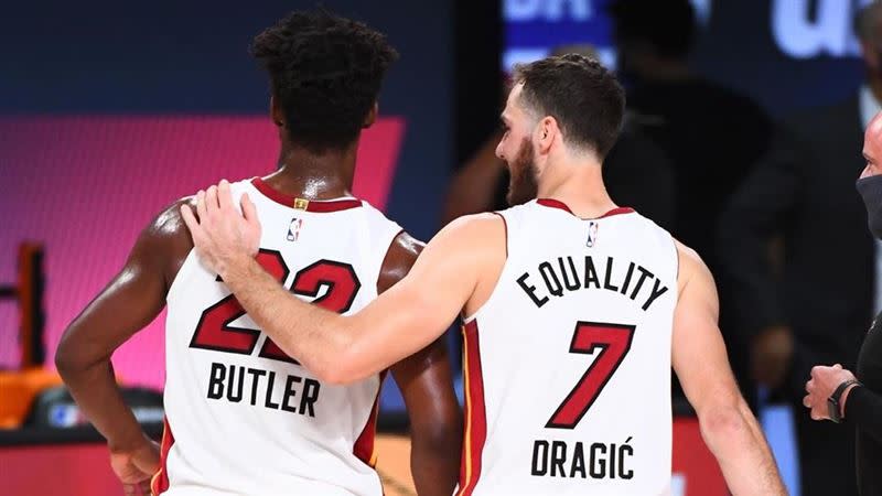 Goran Dragic與Jimmy Butler。（圖／翻攝自Butler IG）