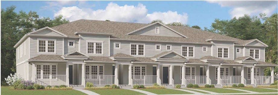 A look at the proposed townhomes that would be part of the large redevelopment of Wedgewood Golf Course.