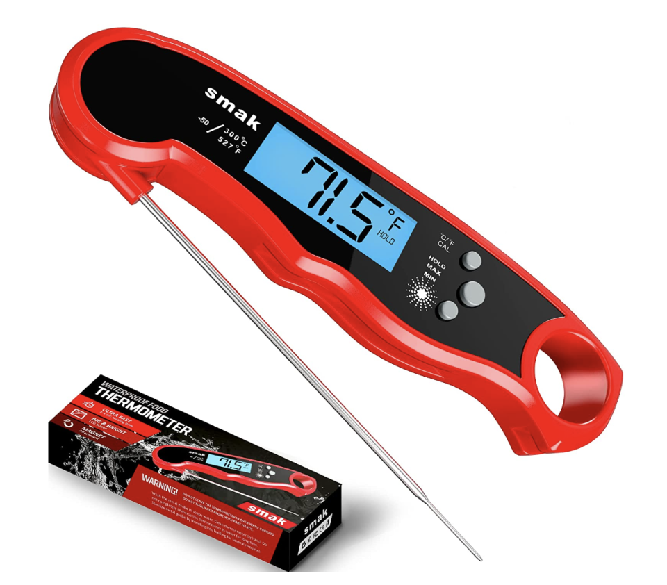 Digital Instant Read Meat Thermometer in red (Photo via Amazon)