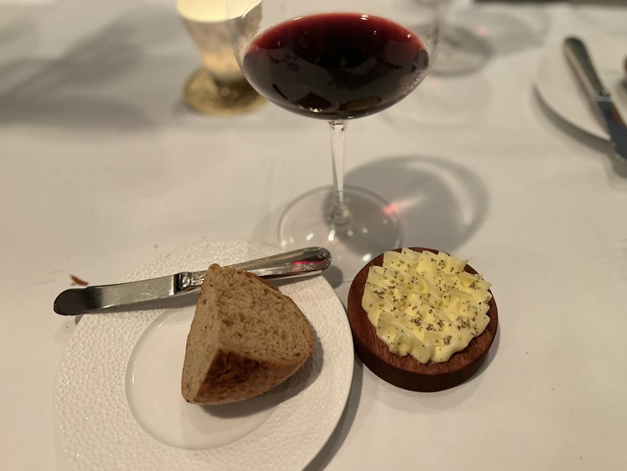 A multi-grain bread at Victoria and Albert's, served with smoked sea salt-topped French butter. (Photo: Terri Peters)