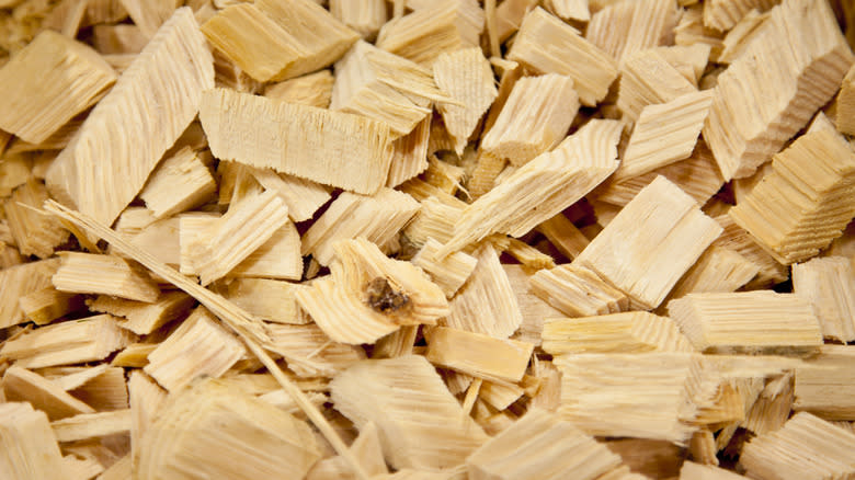 Pile of wood chips