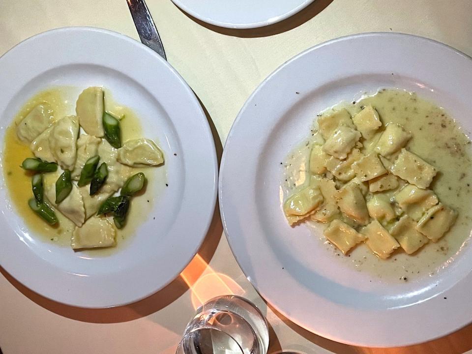 Giorgio Baldi's Agnolotti and Ravioli con Asparagi