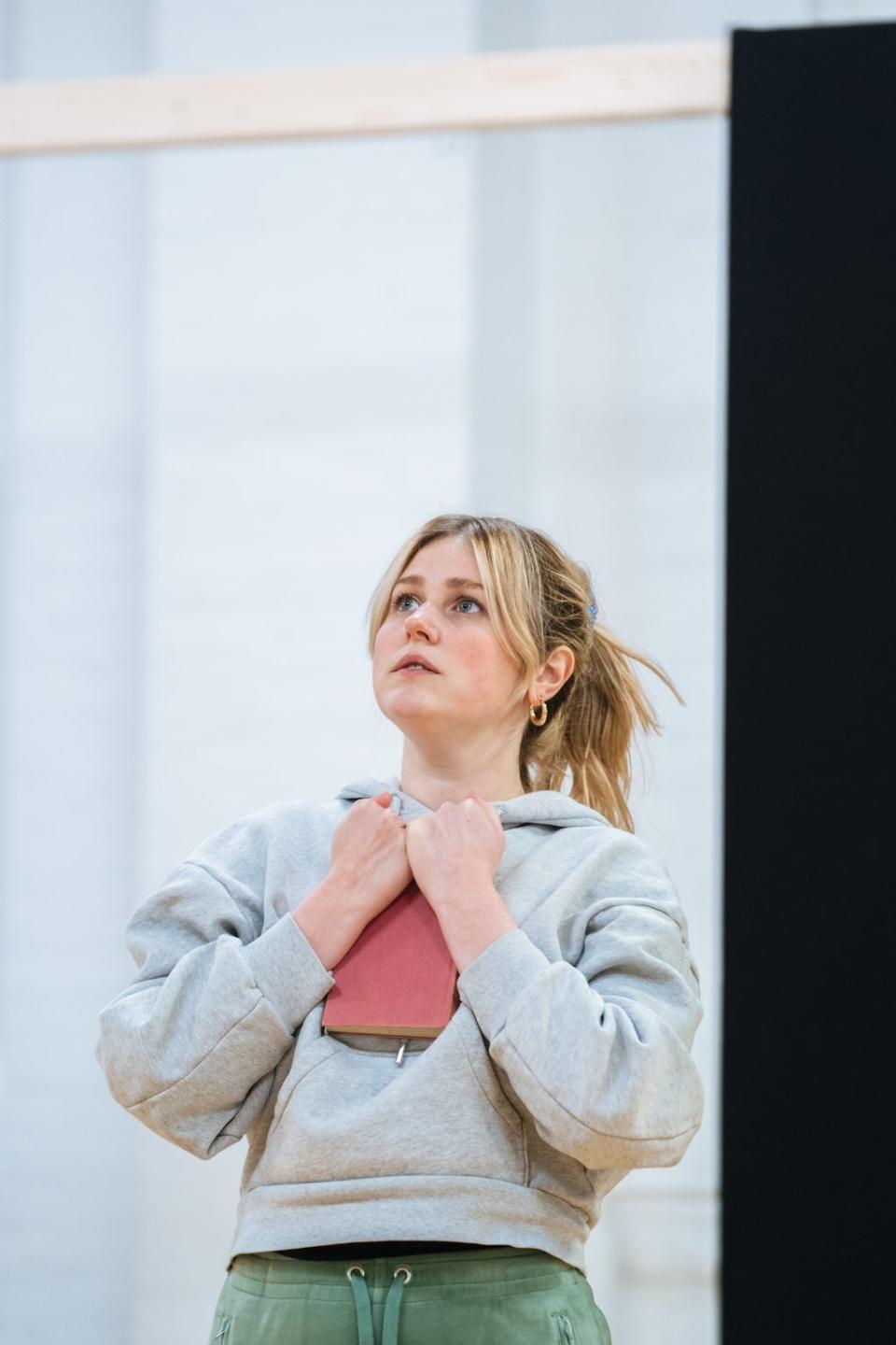 Zmitrowicz in rehearsals for The Glow (Helen Murray)