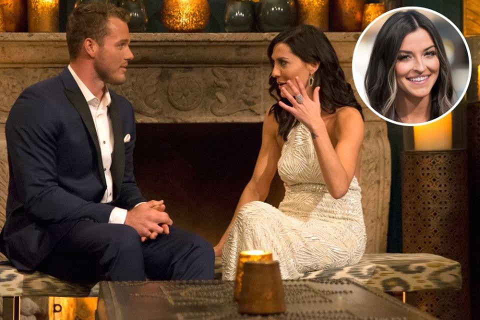 Colton Underwood and Becca Kufrin; Tia Booth