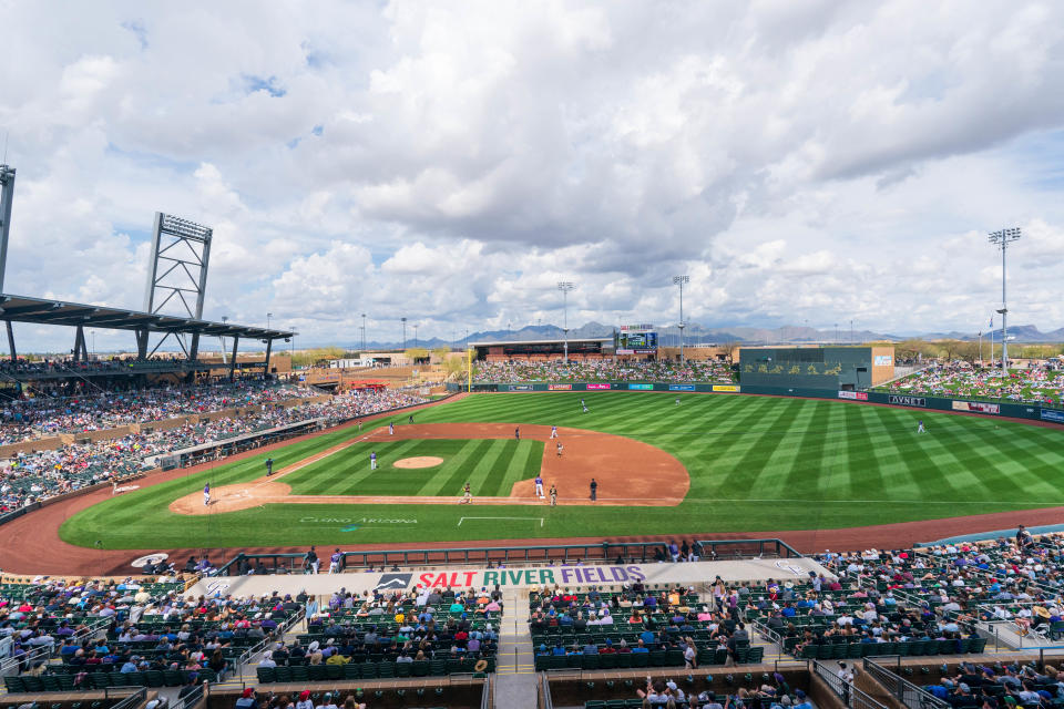A view during a 2023 game at Salt River Fields.