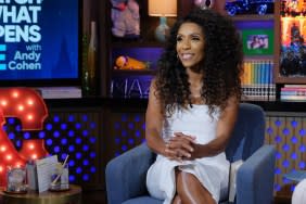 Dr. Jackie Walters in a white dress on Watch What Happens Live