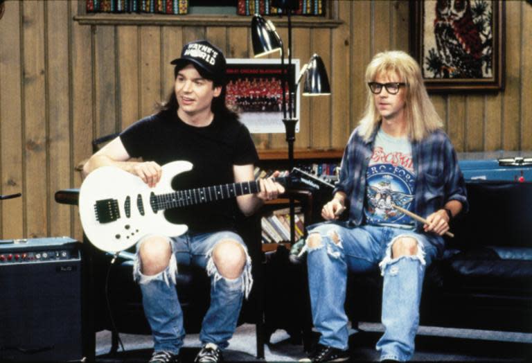 Mike Myers (left) and Dana Carvey brought their "SNL" characters Wayne and Garth to the big screen with "Wayne's World."