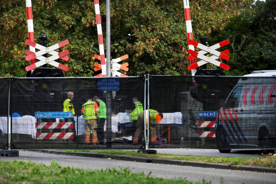 The scene of the rail collision in Oss (Piroschka van de Wouw/Reuters)