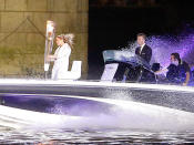 David Beckham Makes Grand Entrance At Olympics Opening Ceremony On Speedboat