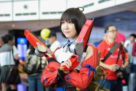 <p>Cosplayers at the Suntec Convention Centre for this year’s Anime Festival Asia Singapore. (Sharlene Sankaran/ Yahoo Singapore) </p>