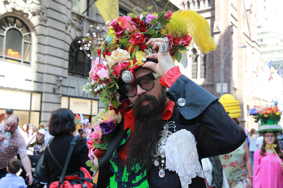 Man dressed up at Easter Parade